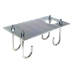 FAAC 490073 – Base de anclaje / Barrera vehicular / Compatible FAAC 615 / Agujeros preperforados / Estructura reforzada