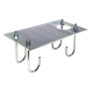 FAAC 490073 – Base de anclaje / Barrera vehicular / Compatible FAAC 615 / Agujeros preperforados / Estructura reforzada