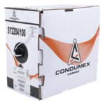CONDUMEX SY-22-04/1000 – Bobina de Cable / 1000 Pies (305 m) / 4 x 22 AWG / Cobre Multifilar / PVC Retardante a la Flama / UL 13 / Interior / Blanco
