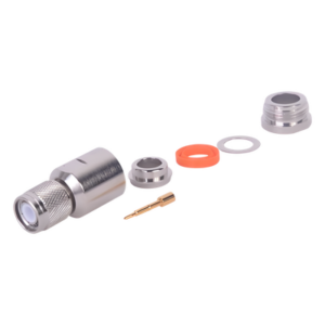RF INDUSTRIES,LTD RT-1200-I – Conector TNC Macho / Rosca Izquierda Métrica / Ensamble en Línea / Bronce Plateado / Oro / Teflón / RG-8/U, 9913, LMR-400, CNT-400