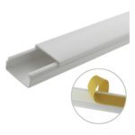 THORSMAN TMK-1020-SD-CC – Canaleta de PVC / 20 x 10 mm / 1.83 m (6 ft) / Sin División / Autoextinguible / Adhesiva / Anti-UV
