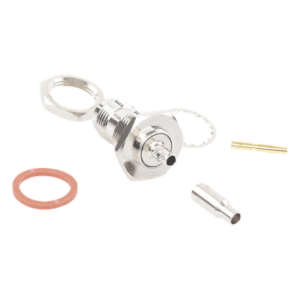 RF INDUSTRIES,LTD RFT-1212-B – Conector TNC Hembra / Montaje Chasis Tipo D Plano / Anillo Plegable / RG-174/U, 8216, LMR-100A / 0.1 pies