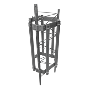 SYSCOM TOWERS SM-HEX-35G – Herraje para antenas sectoriales / 6 posiciones / Acero A-36 / Mástil 2' cal. 18 / Altura 100 cm / 3.28 ft / Galvanizado en caliente / Compatible STZ35G