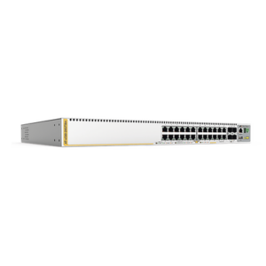 ALLIED TELESIS AT-X530-28GTXM-10 – Switch Capa 3 Stackeable / 20x 10/100/1000 Mbps / 4x 100M/1G/2.5/5G-T / 4x SFP+ 10G / 160 Gbps / 119 Mpps / Fuente Redundante
