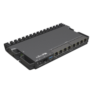 MIKROTIK RB5009UPR+S+IN – Router / 8 Puertos PoE In/Out / 2.5GbE / 10G SFP+ / 1U Rack / 130W PoE Total