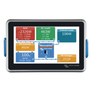 VICTRON ENERGY EKRANOGX – Centro de comunicaciones / Pantalla táctil 7" HD / WiFi, Ethernet, Bluetooth / 3 puertos VE.Direct / IP54 / 8-70 VCC / 2,6-6,2 W