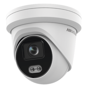HIKVISION DS-2CD3347G2-LS(U)(C) – Cámara Turret IP / 4 Megapixel / Color 24/7 / Luz Blanca 40 m (131.2 ft) / Lente 4 mm / WDR 130 dB / IP67 / Audio Integrado