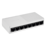 HIKVISION DS-3E0108D-O – Switch de Escritorio / 8 Puertos / Fast Ethernet 10/100 Mbps / Diseño Compacto / Plug & Play