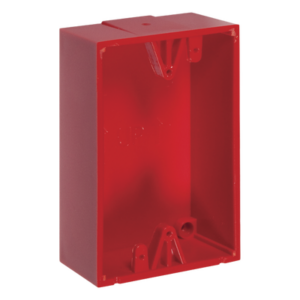 STI KIT-71100A-R – Caja trasera de montaje en superficie / Policarbonato resistente / 1.5 pulgadas (38mm) / Compatible botones STI #0, #1, #3, #4, #7 / Clasificación 5VA / UL y cUL / Rojo y azul