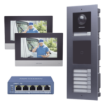 HIKVISION DSKIS-MULTI-7AP – Kit Videoportero IP / 2 Megapixel / 7 Departamentos / 2 Puertas / IP65 / PoE / Empotrado