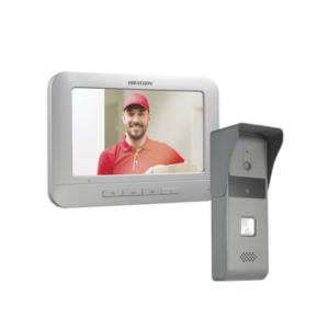 HIKVISION DS-KIS203 – Kit de Videoportero Analógico con Pantalla LCD a Color de 7" / Frente de Calle para Exterior IP65