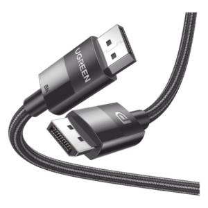 UGREEN 80392 – Cable DisplayPort 1.4 / 8K 60 Hz / 4K 144 Hz / 32.4 Gbps / Nylon Trenzado / 2 m (6.56 ft)