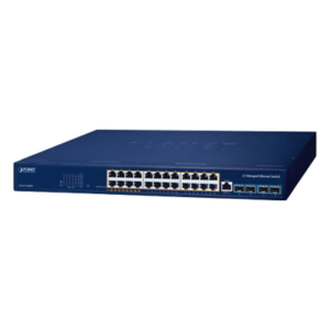 PLANET GS-6311-24HP4X – Switch PoE Administrable Capa 3 / 24 Puertos Gigabit / 8 Puertos 802.3bt / 16 Puertos 802.3at / 4 SFP+ 10G / 480 W PoE
