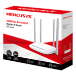 Mercusys MW325R – Router Inalámbrico N / 300 Mbps / 2.4 GHz / 1 Puerto WAN 10/100 Mbps / 3 Puertos LAN 10/100 Mbps / 4 Antenas 5 dBi