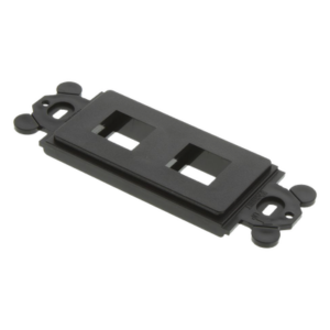 PANDUIT NK2RMFBL – Marco de Módulo Dúplex / 2 Espacios Keystone / Montaje GFCI / 3.81 x 2.94 x 3.28 in / Negro