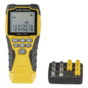 KLEIN TOOLS VDV-501-851 – Probador de Cables / Voz RJ11/12 / Datos RJ45 / Video Coaxial F / Longitud hasta 610 m (2000 ft) / LCD Retroiluminada / Detección de Fallas