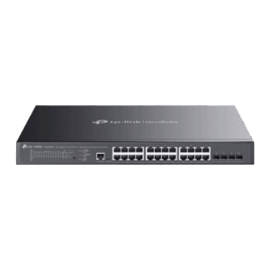 TP-LINK SG3428XMPP – Switch L2+ Gestionado / 24 Puertos Gigabit + 4 Puertos 10G SFP+ / 16 PoE+ (30W) + 8 PoE++ (90W) / 128 Gbps / 500W PoE Budget / SDN Cloud