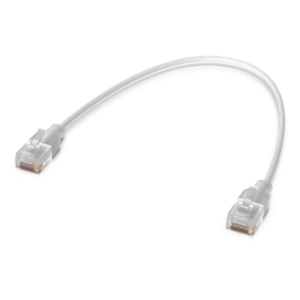 UBIQUITI UACC-CABLE-PATCH-EL-0.15M-W-24 – Patchcord Cat 6 / 10 GbE / PoE+++ / 15 cm (5.91 in) / Etherlighting / Pack de 24