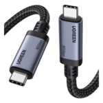 UGREEN 65383 – Cable USB-C Thunderbolt 5 / 80 Gbps Bidireccional / 120 Gbps Unidireccional / 1 m (3.28 ft) / PD 3.1 100W / 24 Pines / E-Marker IP2133H