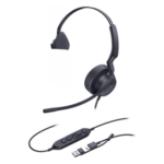 YEALINK UH42-MONO-UC-USB-C/A – Auricular USB Profesional / Cancelación de Ruido con IA / Altavoz 35 mm con EQ Dinámico / USB-C con Adaptador USB-A / Control Integrado de Llamadas