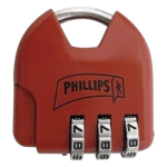 PHILLIPS-ASSA ABLOY MX2325 – Candado de Combinación Ajustable / Cuerpo Metálico / Protección Básica / Uso en Interiores Secos