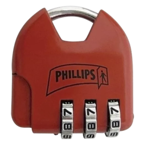 PHILLIPS-ASSA ABLOY MX2325 – Candado de Combinación Ajustable / Cuerpo Metálico / Protección Básica / Uso en Interiores Secos