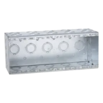 RACO HUB-699 – Caja Multigang / 5 Gangs / 3.5 in (8.89 cm) Profundidad / 29 Entradas 1/2 - 3/4 in