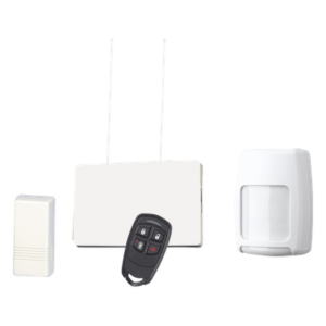 HONEYWELL HOME RESIDEO KITRFHII – Kit Inalámbrico para Panel de Alarma / Receptor RF / 4 Contactos Magnéticos / Detector PIR con Anti-Mascotas / Control Remoto 4 Botones