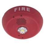 SYSTEM SENSOR PC2RLED – Sirena con Estrobo LED / 2 Hilos / Techo / 24 Vcd / Candela Seleccionable hasta 177 cd / Puntos de Prueba DVM / Color Rojo