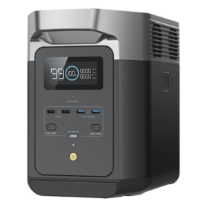 ECOFLOW EFD-330 – Estación de Energía Portátil Delta 2 1024Wh Litio LFP / 6 AC 1800 W (Max. 2200W) / 2 USB-C 100W / Capacidad para Aumentar Respaldo / Cargador de Coche 10A a 12.6V / Conectividad WiFi y Bluetooth (App) / Carga Solar 500W Max.