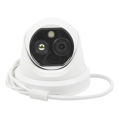 HIKVISION DS-2TD1217-2/QA – Turret IP Dual / Térmica 1.8 mm (160 x 120) / Óptico 2 mm (4 Megapixel) / Detección de Personas 53 mts / 15 mts IR / Exterior IP67 / PoE / Termométrica / Detección de Temperatura / Sirena y Luz / Micro SD 32 GB Incluida - Image 2