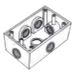 RAWELT RR-0290 – Caja Condulet / 6 Bocas / 3/4" (19.05 mm) / Aluminio Diecast / NPT / Intemperie