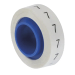 PANDUIT PMDR-7 – Rollo de Etiquetas Marcadoras / Pre-Impresas #7 / Poliéster / 2.4 m (7.87 pies) / Fondo Blanco