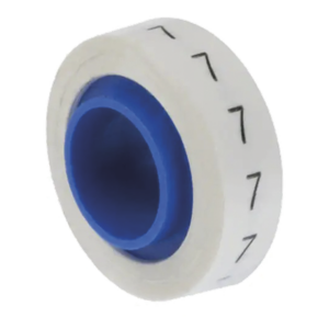 PANDUIT PMDR-7 – Rollo de Etiquetas Marcadoras / Pre-Impresas #7 / Poliéster / 2.4 m (7.87 pies) / Fondo Blanco
