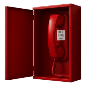INIM ELECTRONICS EVCSTAR – Dispositivo Telefónico de Emergencia / Grado de Seguridad 3 / IP30 / 32 Teléfonos por Línea / Carcasa Metálica Rojo RAL3001