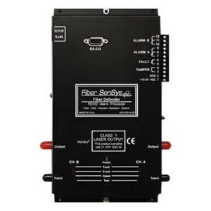 OPTEX FD322 – Sensor Perimetral de Fibra Óptica / 2 Zonas Independientes / 500 m (1,640 ft) por Zona / Alimentación 12/24 VDC / RS232