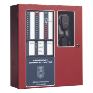 FIRE-LITE ECC-50/100 – Centro de Comando de Emergencia / 50 W Ampliable a 100 W / 8 Circuitos de Entrada / 14 Mensajes Grabados / Micrófono Supervisado / Listado UL 2572 y UL 864