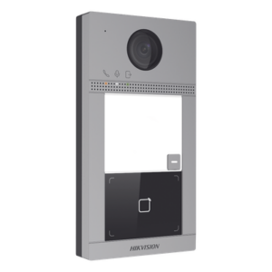 HIKVISION DS-KV8113-WME1(C) – Videoportero IP / 2 Megapixel / PoE / IP65 + IK08 / 1 Departamento / Lector Mifare / 2 Puertas / 6 Monitores / Visión Nocturna IR 3m / Ángulo 129°