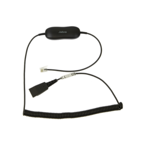 JABRA GN-1216-C – Cable de conexión QD a RJ-9 / 8 esquemas de cableado / Amplificación de micrófono / 3 configuraciones / 10V DC máx.