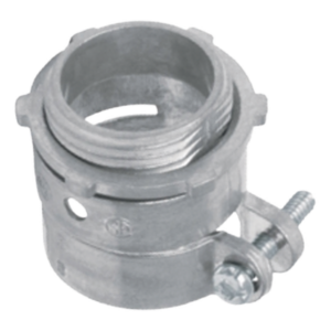 ANCLO ANC-FXR200 – Conector Recto para Tubo Flexible / 2" (51 mm) / Diámetro 67 mm / Acabado Bruñido Brillante / NEMA FB-1 / UL 514B