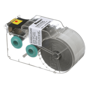 PANDUIT S100X125VAC – Casete de Etiquetas Autolaminadas / 25.4 x 31.8 mm (1 x 1.25 in) / Cables 3 a 7.1 mm (0.12 a 0.28 in) / 225 Etiquetas / Vinilo