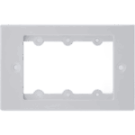 KRAMER FRAME-1G/US(W) – Frame para Wall Plate / 1 Gang / Metal / Montaje al Ras / 3 Inserciones USA / Blanco