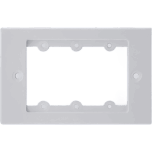 KRAMER FRAME-1G/US(W) – Frame para Wall Plate / 1 Gang / Metal / Montaje al Ras / 3 Inserciones USA / Blanco