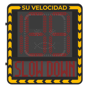 HIKVISION YJP7681-188-NR – Display LED para Control de Velocidad / Alcance Visual 100 m (328 ft) / Indicación por Código de Colores / IP66 / Wi-Fi y Ethernet / Radar Compatible