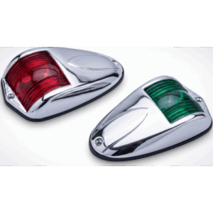 PERKO 1264-DP0-CHR – Luces de Navegación Laterales / 12 VDC / 10 W / <12 m (39.4 ft) / Cromado / Rojo y Verde