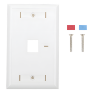 LINKEDPRO BY EPCOM LP-FP-21 – Placa de Pared / 1 Puerto Keystone / 70 x 115 mm (2.75' x 4.52') / UL 94V-0 / Blanco