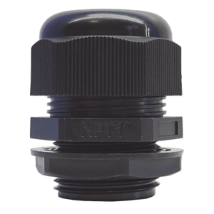 TXPRO TXG-PG-100NBK – Conector Glándula Plástico / Rosca NPT 1" (25.4 mm) / Rango de Cable 16-22 mm / Color Negro / 7 Dimensiones Precisas