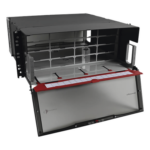 SIEMON LVE-4U-MD-P01A – Distribuidor de Fibra Óptica de Alta Densidad / 4 UR / 16 Placas Plug and Play / Hasta 384 Fibras / Rack 19" (48.26 cm)