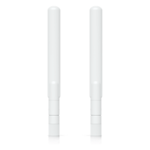 UBIQUITI UACC-UK-ULTRA-OMNI-ANTENNA-AO – Par de Antenas Omnidireccionales / Doble Banda / 2.4 GHz 3 dBi / 5 GHz 4 dBi / IPX6 / 6.1 x 0.6 x 0.6 pulgadas