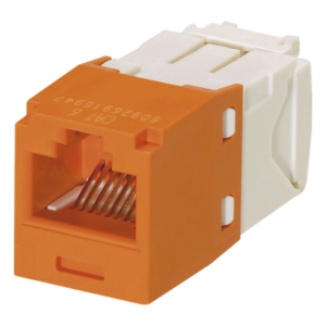 PANDUIT CJ688TGOR – Módulo Jack RJ45 / Cat 6 / 8P8C / Terminación TG Sin Herramienta / 22-26 AWG / Naranja